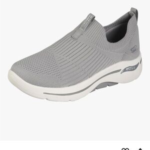 Skechers Women’s Light Gray Mesh Slip-Ons